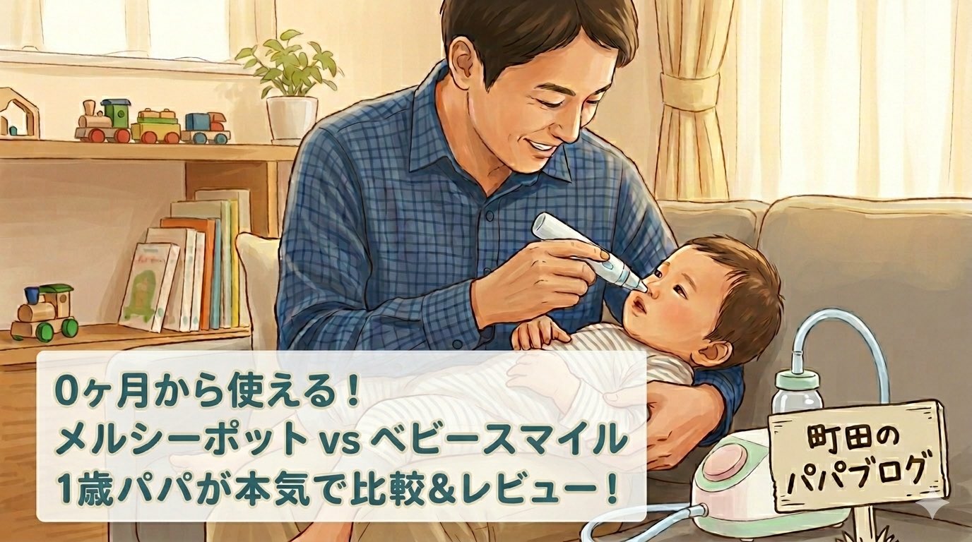 0ヶ月から使える電動鼻吸い器メルシーポットとベビースマイルを1歳パパが本気で比較＆レビュー！町田のパパブログ